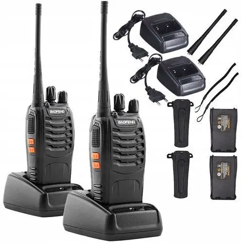 2 x Walkie Talkie Zestaw Baofeng Bf-888s Duża Moc Zasięg