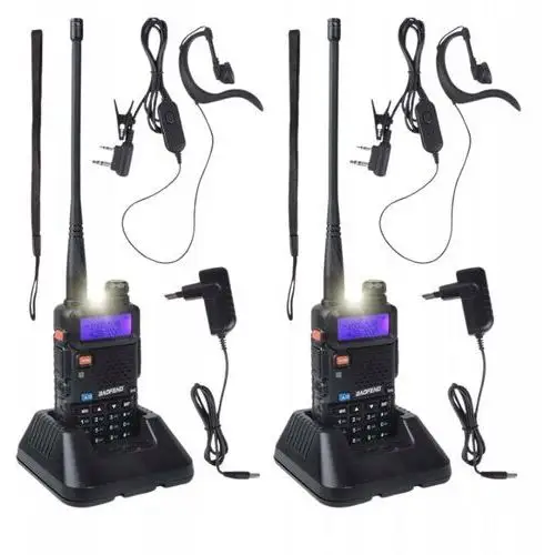 2x Baofeng AR-5R Pro 8W Krótkofalówka Walkie Talkie Radiotelefon Radio Fm