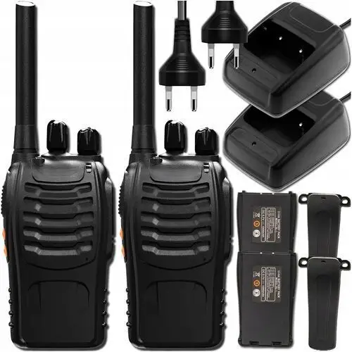 2x Krótkofalówka Baofeng BF888S Pmr Walkie Talkie Duża Moc Zestaw