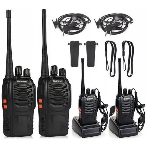 2x Walkie Talkie Krótkofalówka Pmr Baofeng BF-888S Zestaw Duży Zasięg