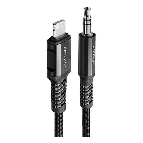 Kabel przewód audio AUX do iPhone MFI Lightning - 3.5mm mini jack 1.2m czarny