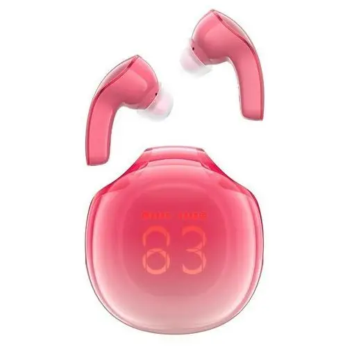 Acefast Słuchawki bezprzewodowe t9 bluetooth 5.3 douszne usb-c czerwone