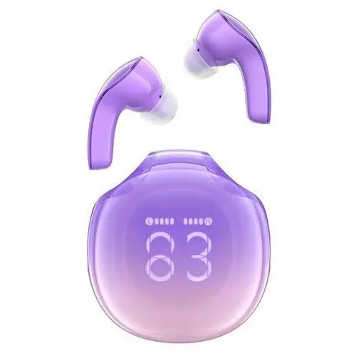 Acefast Słuchawki bezprzewodowe t9 bluetooth 5.3 douszne usb-c fioletowe