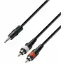 Kabel 3.5 mm minijack - 2 x cinch m k3, 6 m Adam hall Sklep on-line