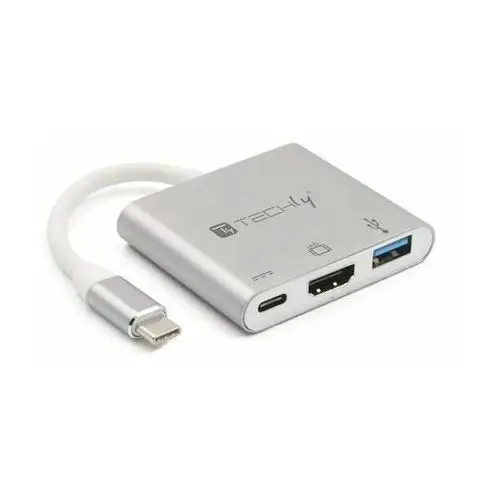 Adapter / Konwerter Techly USB-C Multiport na HDMI / USB-A 3.0 / USB-C PD