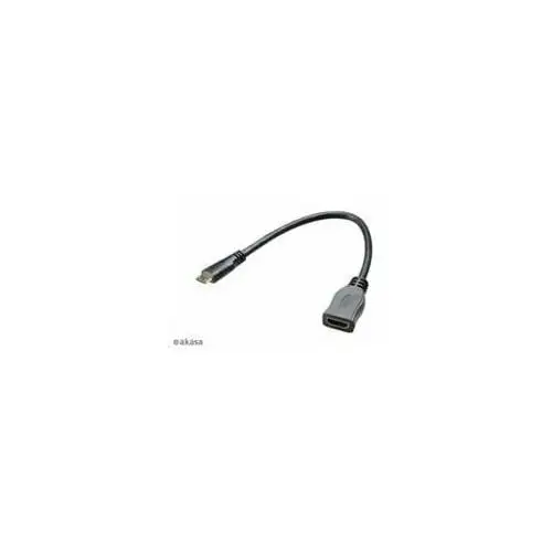 Adapter AV Akasa HDMI Mini - HDMI czarny (AK-CBHD10-25BK)