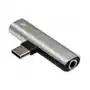 Adapter USB C mini Jack 3.5 mm Akyga AK-AD-71 Rozdzielacz Audio Sklep on-line