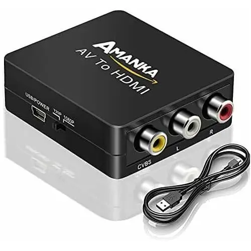 ADAPTER RCA NA HDMI KONWERTER AV NA HDMI 1080P PC/XBOX/PS4/PS5/TV/DVD