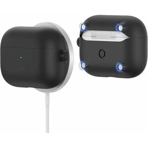 ETUI AIRPODS PRO 2019 CZARNY SILIKONOWY CASE Z MAGNESAMI