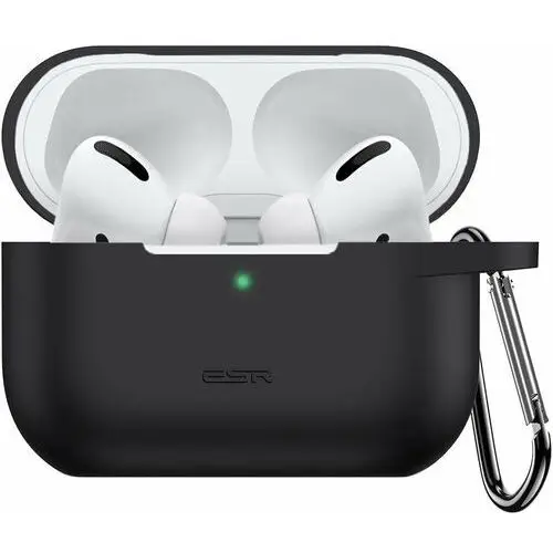 Amazon Etui case airpods pro 2019 czarne silikonowe wytrzymałe +karabińczyk