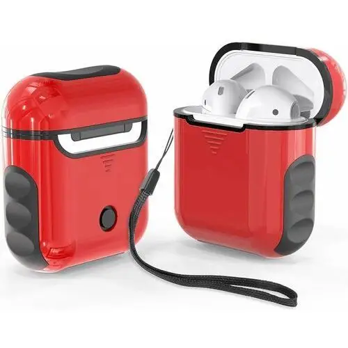 Amazon Etui twarde silikon airpods 1/2 czerwone czarne