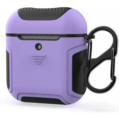 Etui twarde silikon airpods 1/2 fioletowe czarne Amazon