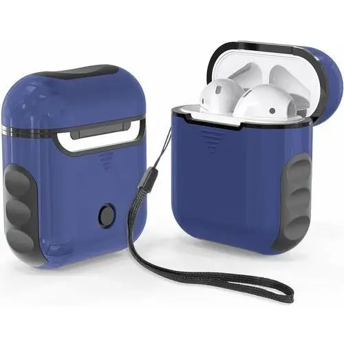 Amazon Etui twarde silikon airpods 1/2 niebeskie czarne