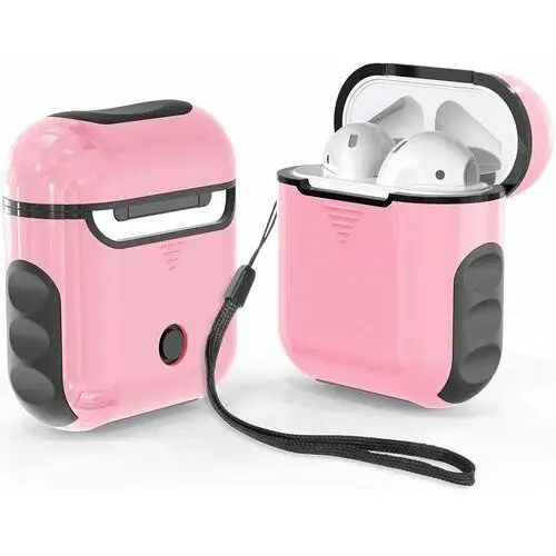 Amazon Etui twarde silikon airpods 1/2 różowe czarne