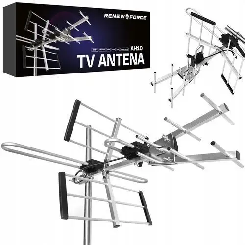 Antena DVBT2 do Tv Naziemnej Zewnętrzna Kierunkowa Combo MUX8 Hd 4K Lte Vhf