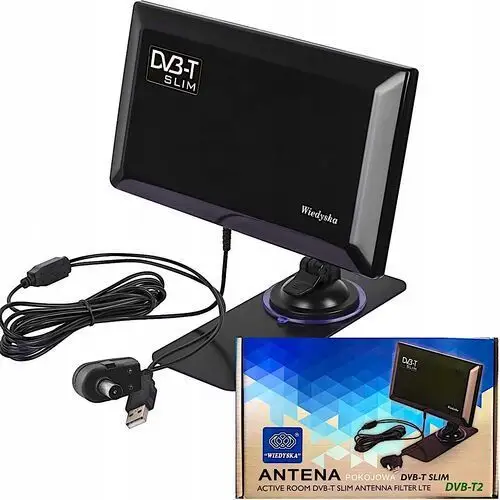 Antena Pokojowa Tv Naziemnej DVBT2 Uhf Vhf Mocna