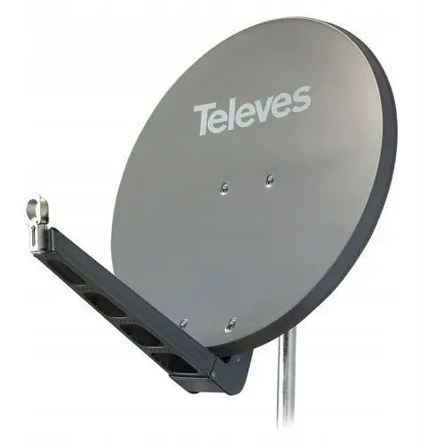 Antena Satelitarna Televes Qsd 85cm Aluminiowa Czasza Satelita Sat Al Szara
