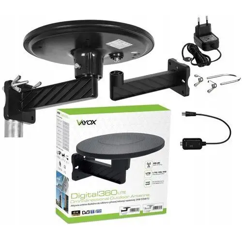 Antena Tv Dookólna DVB-T2 DIGITAL360 MUX8 Lte 360