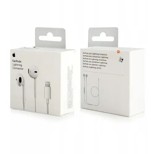 Apple Słuchawki douszne earpods z końcówką lightning do iphone białe