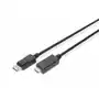 Assmann kabel adapter displayport 1.2 z zatrzaskiem 4k 60hz uhd typ dp/hdmi a m/m czarny 2m Sklep on-line
