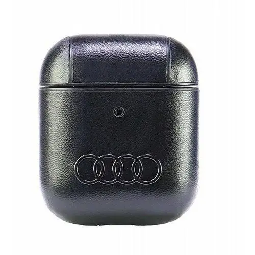 Leather big logo airpods 1/2 cover czarny/black au-ap-gt/d3-bk Audi