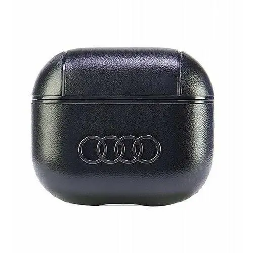 Leather big logo airpods 3 cover czarny/black au-ap3-gt/d3-bk Audi