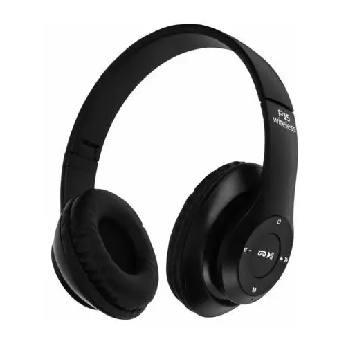 Bezprzewodowe Słuchawki Bluetooth Audio 4.0/Jack 3,5Mm Micro-Sd Radio Fm P15 Czarne