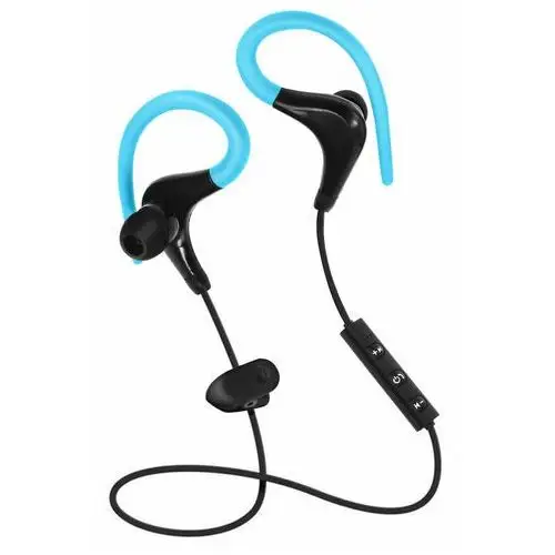 Bezprzewodowe Słuchawki Sportowe Bluetooth Z Wbudowanym Pilotem Z Mikrofonem Niebieski