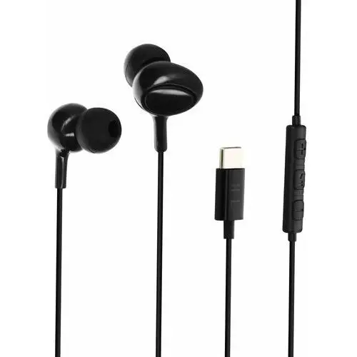 Przewodowe Słuchawki Usb-C Jakość Dźwięku Stereo Mikrofon Zdalnego Sterowania Czarny