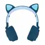 Avizar Słuchawki bluetooth cat ears design light animation 12h - night blue Sklep on-line