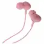 Słuchawki Przewodowe Z Gniazdem 3,5 Mm Końcówki Douszne Przycisk Mikrofonu/Pilota — Różowy Sklep on-line