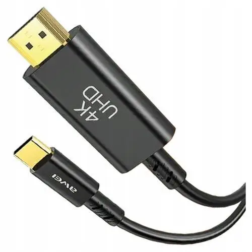 Awei Kabel Przewód Długi Szybki Wytrzymały Usb-c Na Hdmi 4K 30HZ 1M Czarny