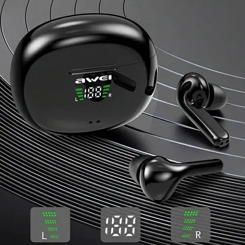 Awei słuchawki bluetooth 5.0 t15p tws + stacja dokująca czarny/black 4