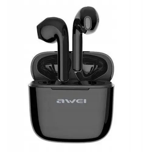 AWEI słuchawki Bluetooth 5.0 T26 TWS + stacja dokująca czarny/black
