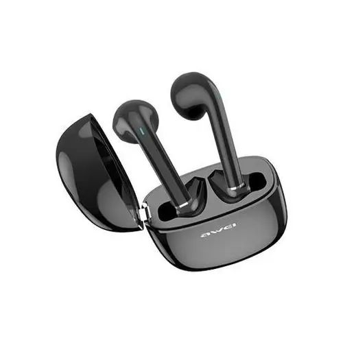 AWEI słuchawki Bluetooth 5.0 T28 TWS + stacja dokująca czarny/black 3