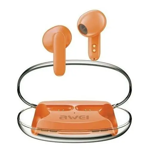 Awei słuchawki bluetooth 5.3 t85 enc tws pomarańczowe