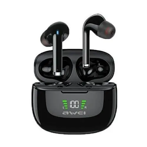 Słuchawki sportowe bluetooth 5.2 ta8 tws + stacja dokująca czarny/black Awei