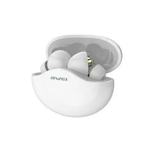 AWEI słuchawki sportowe Bluetooth T12 TWS białe/white