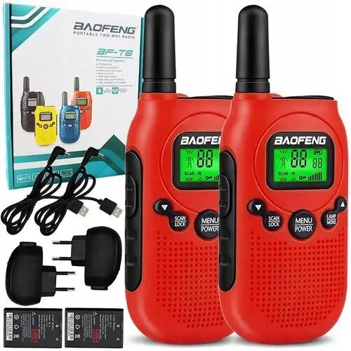 Baofeng BF-T6 Panda Krótkofalówka Walkie Talkie Pmr Dla Dzieci +akumulatory