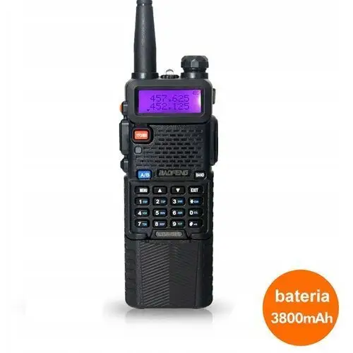 Baofeng UV-5R radiotelefon 5W z baterią 3800 mAh