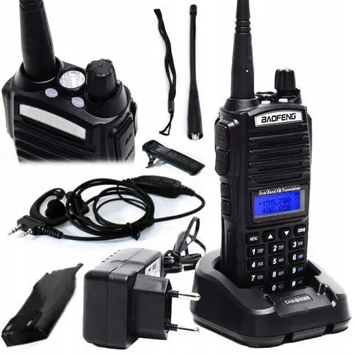 Baofeng UV-82 Htq 2800mAh Krótkofalówka Radiotelefon Radio Fm Zasilacz