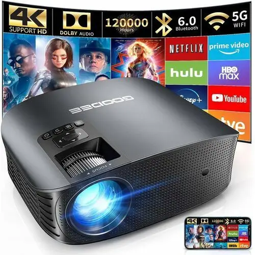 Projektor wideo ameela wifi bluetooth full hd kino domowe dolby audio Bez