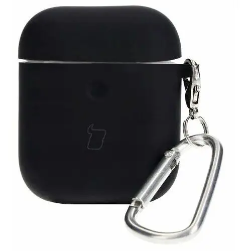 Etui case headphone silicone do airpods 1/2, czarne Bizon