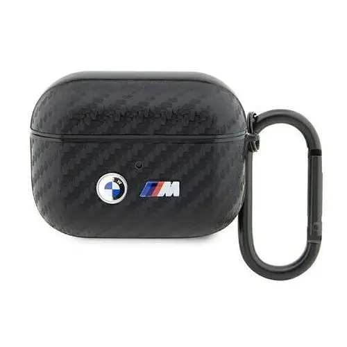 Etui na słuchawki BMW Carbon Double Metal Logo do Apple AirPods Pro Czarny