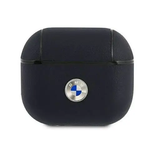 Bmw Oryginalne etui apple airpods 3 cover geniune leather silver logo (bma3sslna) granatowe