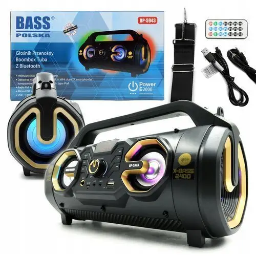 Boombox Tuba Radio MP3 Usb Wieża Głośnik Przenośny Bluetooth Bass