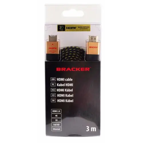 Kabel HDMI - Ethernet BRACKER, 3 m