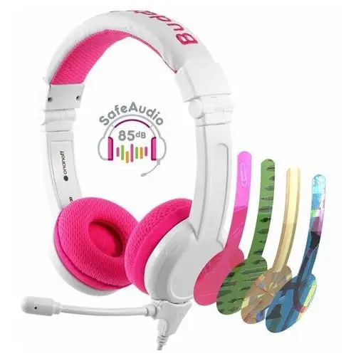 Słuchawki dla Dzieci BuddyPhones z Mikrofonem School 85dB Różowe