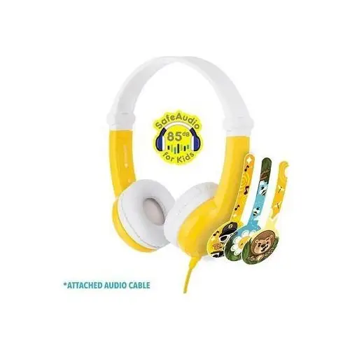 Słuchawki z mikrofonem BuddyPhones Connect Yellow dla dzieci 85dB