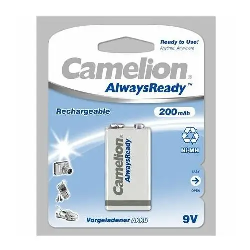Camelion 9V 6HR61 200 mAh AlwaysReady Rechargeable Batteries Ni-MH 1 pc(s)